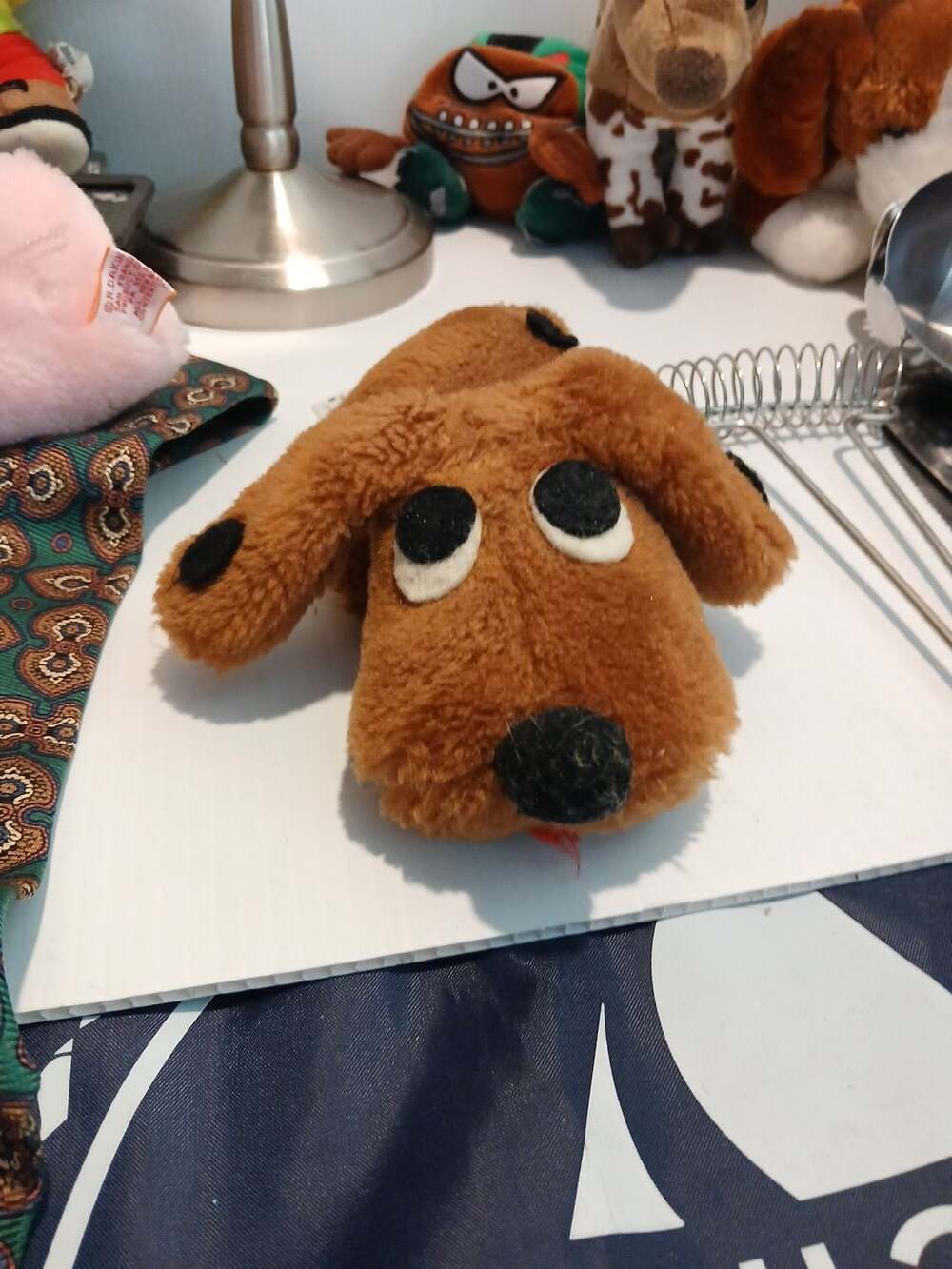 Wallace Berrie Brown Puppy Plush Stuffed Animal Toy 1973